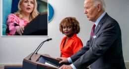 Karoline Leavitt blames Joe Biden for the âhard timeâ Karine Jean-Pierre had as White House press secretaryÂ 